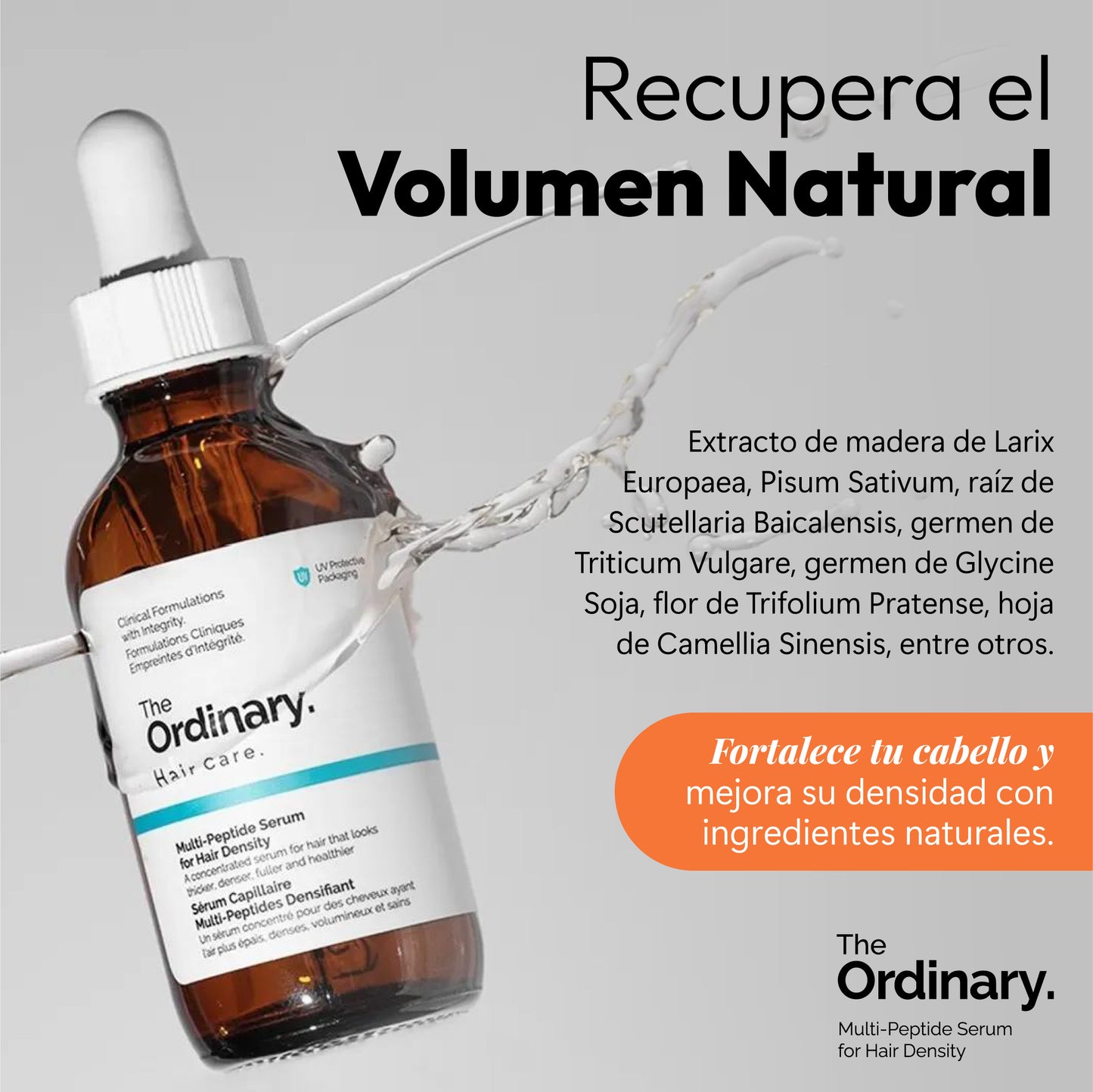 The Ordinary™ – Suero capilar multipeptídico para densidad